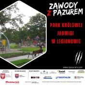Grafika ozdobna z napisem zawody z pazurem