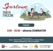 Grafika informująca o zajęciach w ramach Sportowe zajęcia cykliczne