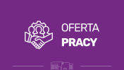 Grafika ozdobna z napisem oferta pracy