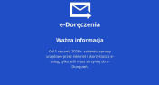 niebieskie tło, białe napisy