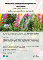 plakat jasnobeżowe tło i zdjęcie pisanek ręcznie robionych