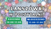 plakat w tle kostki do gry, opis wydarzenia