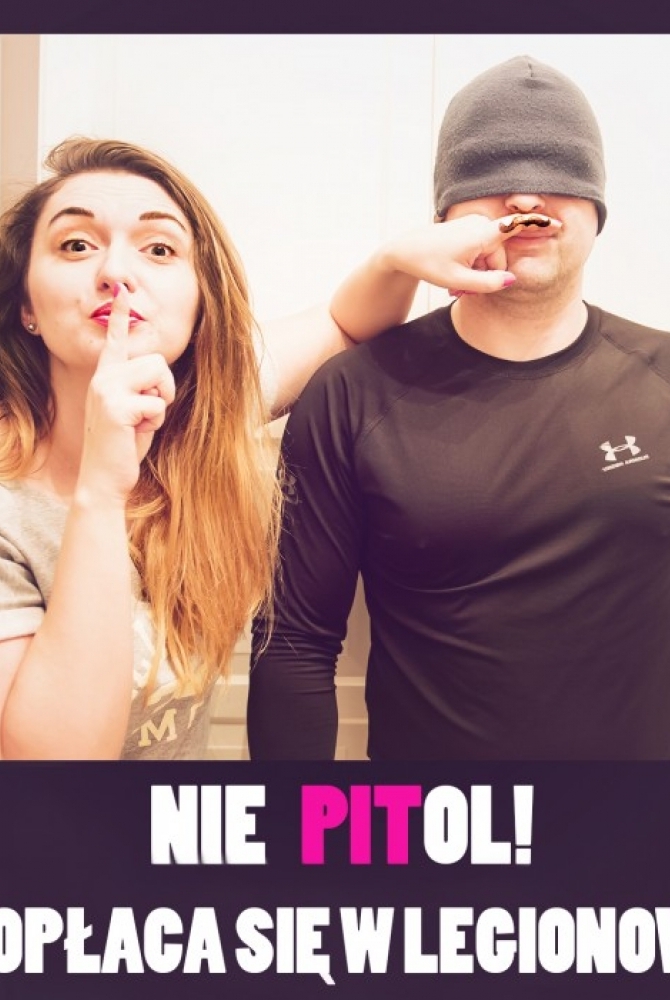 MEMa promującego kampanię „PIT opłaca się w Legionowie”. Jego autorka otrzyma w nagrodę smartfona.