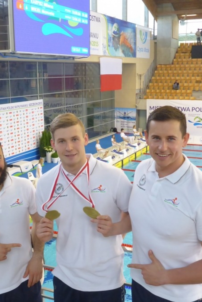 Fizjoterapeuta Piotr Potentas, Dawid Szulich, trener Rafał Perl