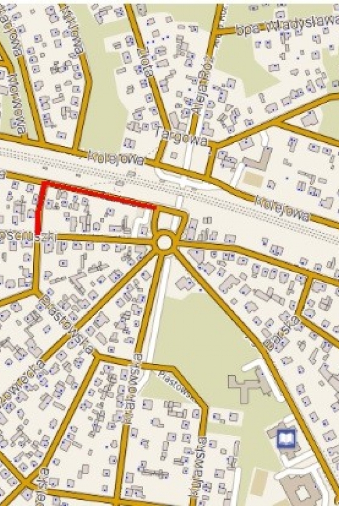 Mapka utrudnień w ruchu w dniach 19.06.2015r. - 03.08.2015r.