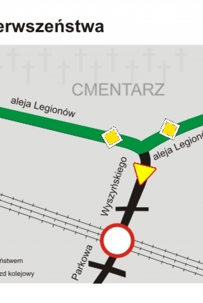 Schemat nowej organizacji ruchu