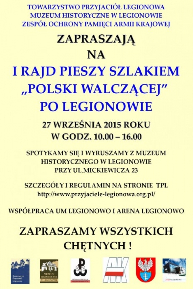 Plakat promujący wycieczkę Szlakiem