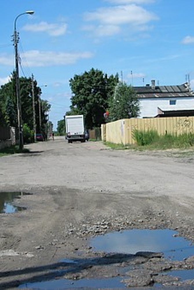 Ulica Kościuszki przed budową Ulica Kościuszki przed budową