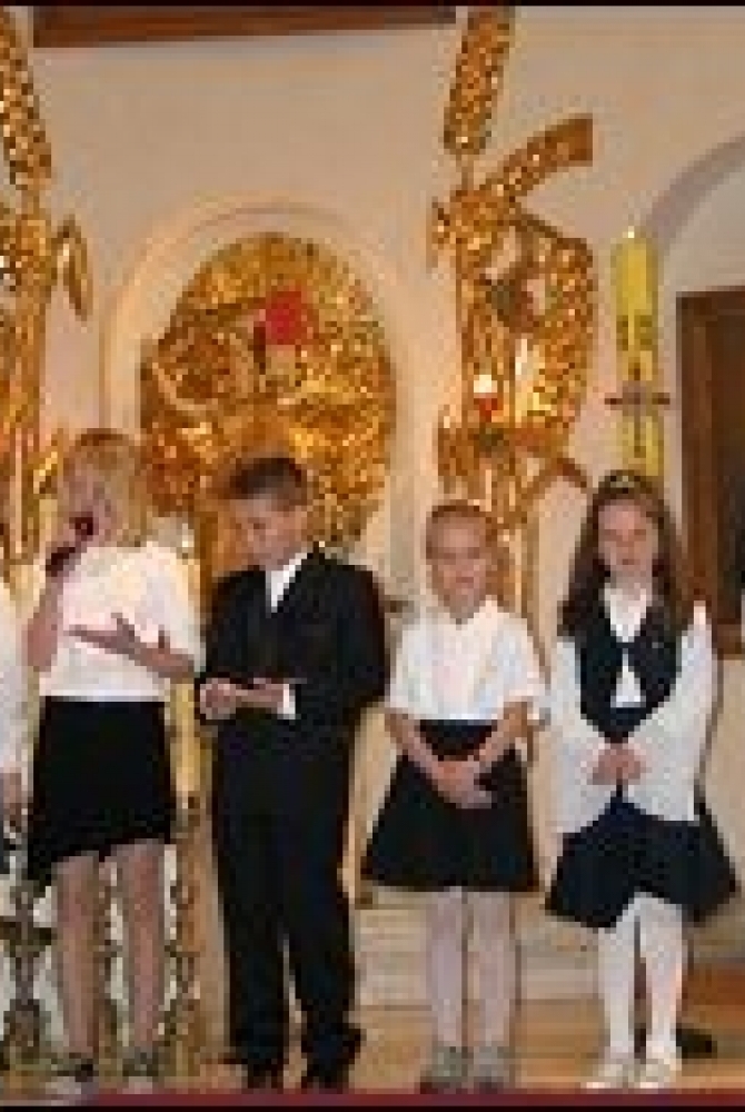 Podopieczni Ośrodka podczas Mszy św.