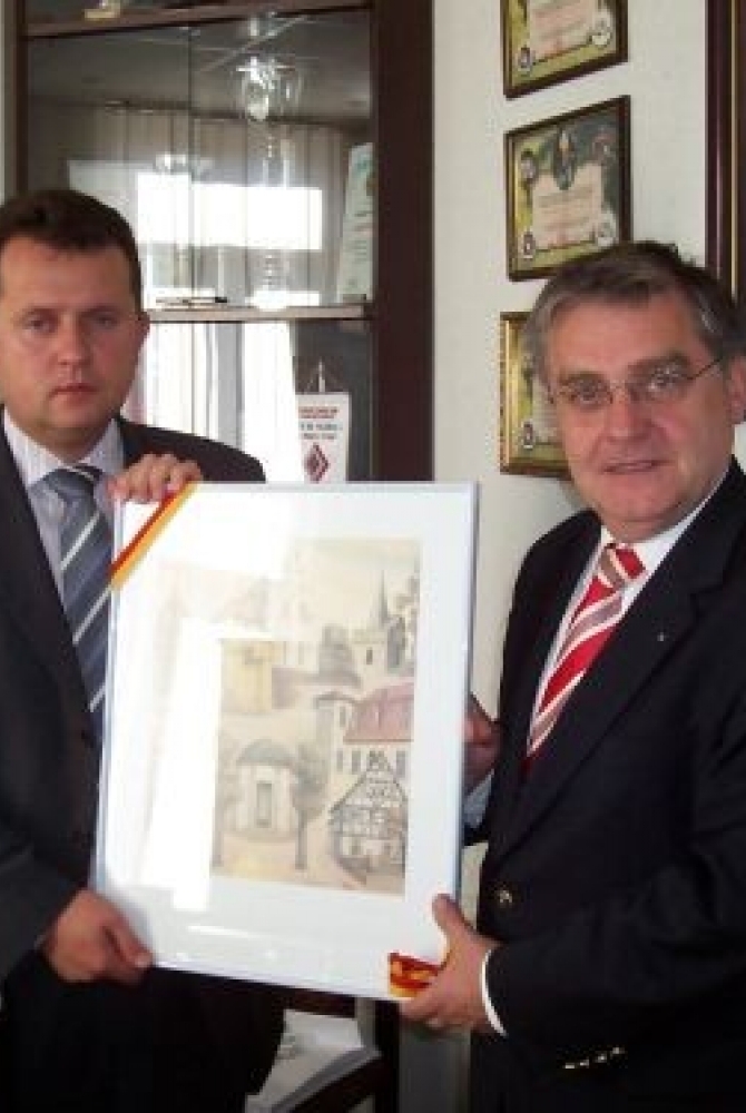 Prezydent Miasta Legionowo Roman Smogorzewski i Burmistrz Miasta Alzenau Walter Scharwies
