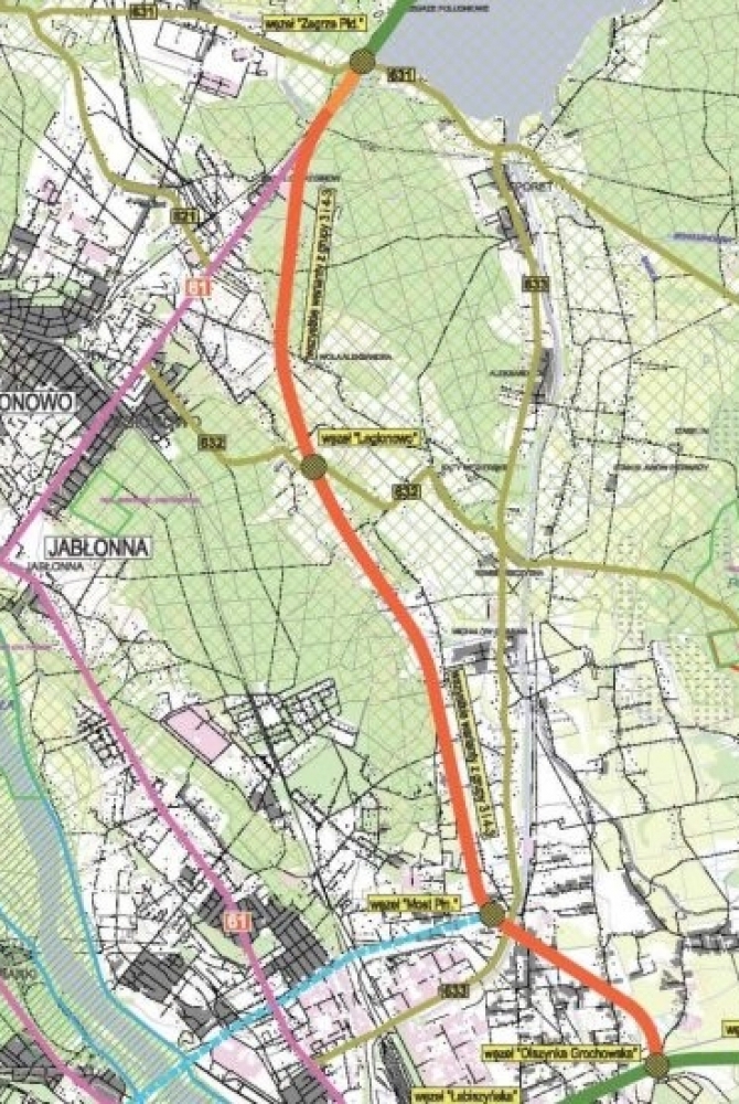Mapa przebiegu trasy Via Baltica