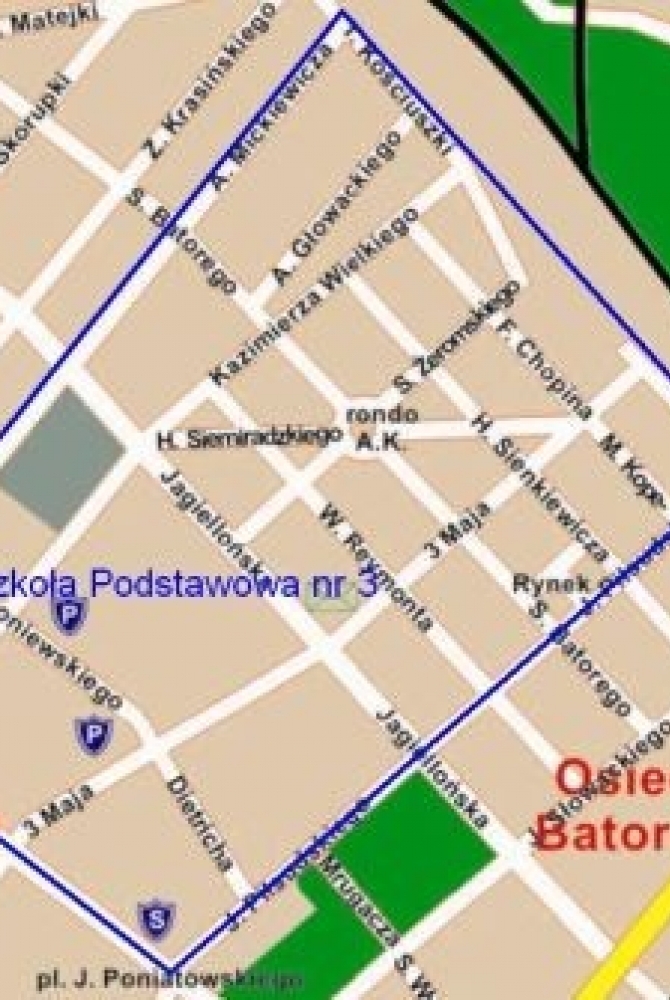 Obwód Szkoły Podstawowej nr 3