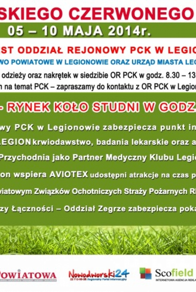 Informacje pozyskane przy współpracy z Klubem HDK PCK Legion. Więcej informacji na: www.legionhdk.pl/tydzien-pck