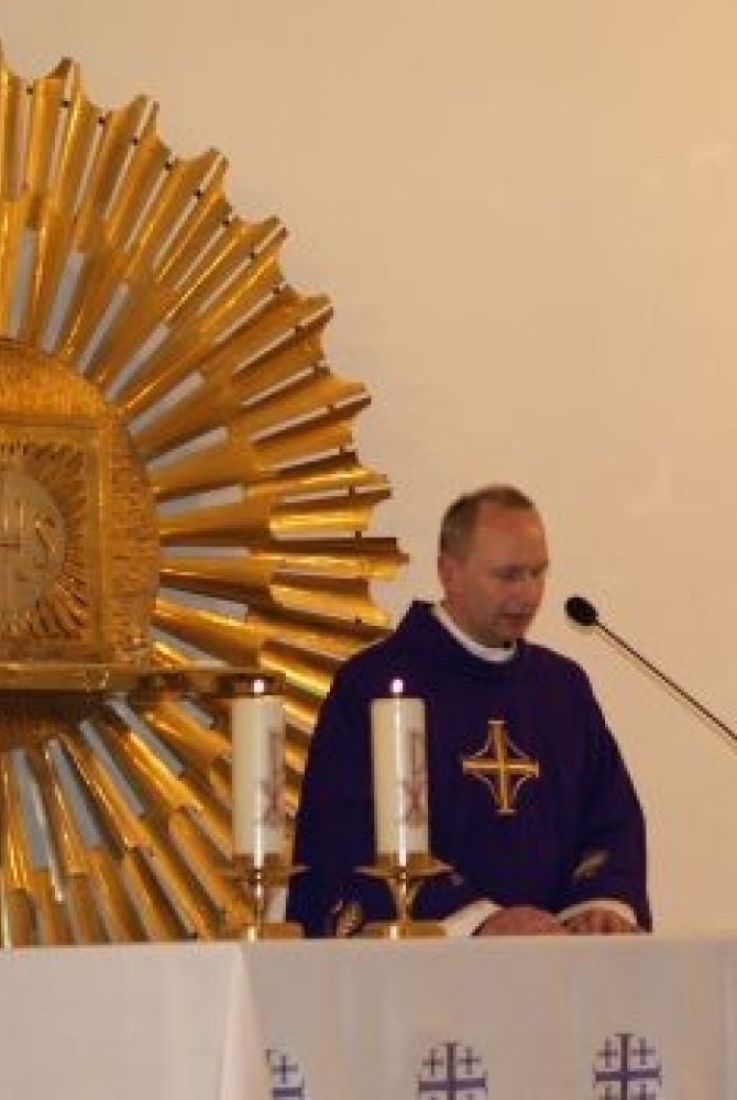 Mszę św. celebrował ks. płk. Kazimierz Krużel