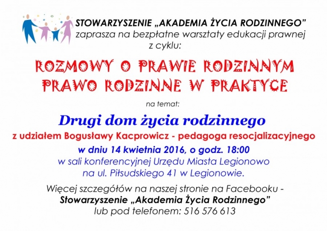 Plakat informujący o cyklach warsztatów