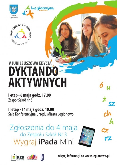 Plakat promujący Dyktando dla Aktywnych