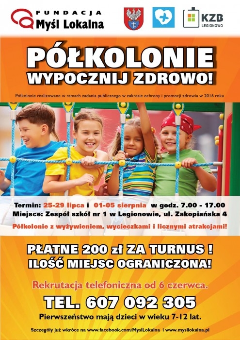 Plakat półkolonii w mieście