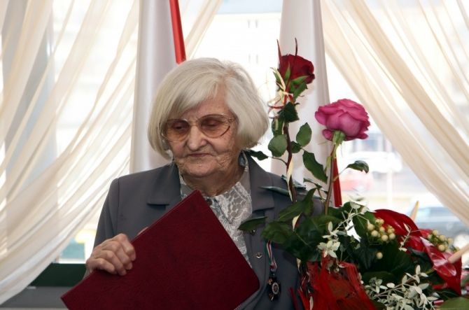 Obchody 90. urodzin Honorowej Obywatelki Legionowa Bronisławy Romanowskiej-Mazur o pseudonimie 