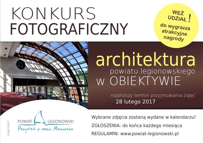 Plakat promujący konkurs fotograficzny starostwa