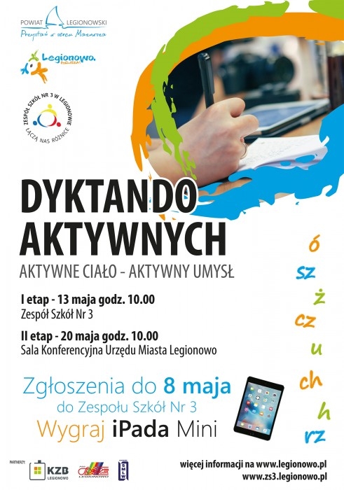 Plakat do akcji: Dyktando aktywnych