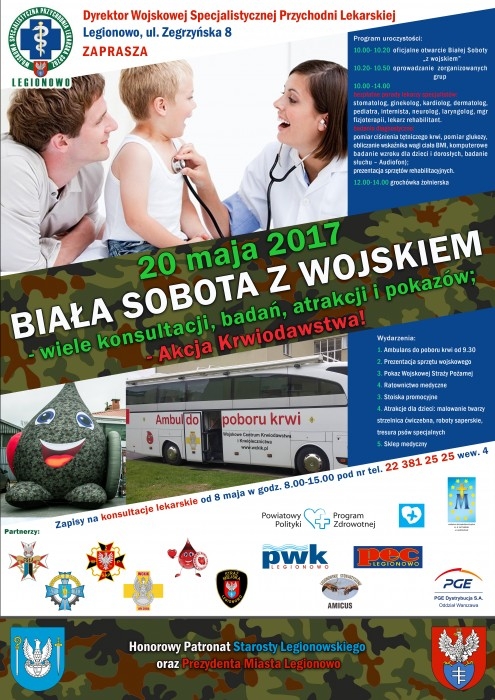 Plakat promujący Białą Sobotę z Wojskiem