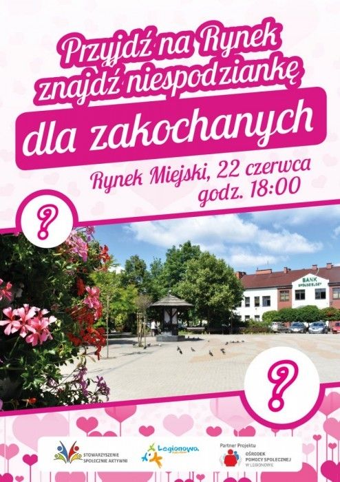 Plakat promujący wydarzenie na rynku miejskim