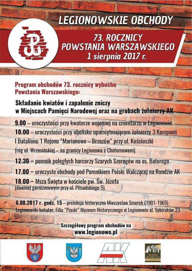 Plakat 73 rocznica Powstania Warszawskiego
