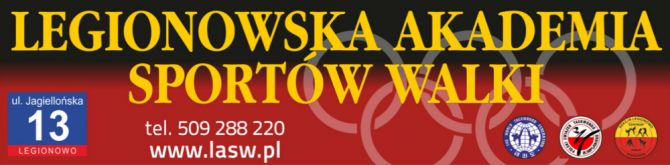 Logo: Stowarzyszenie Legionowska Akademia Sportów Walki
