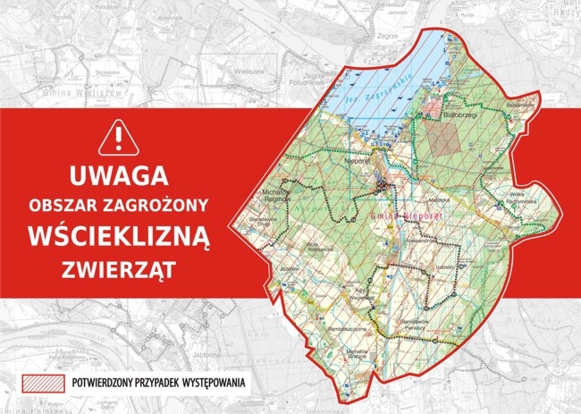 Obszar zagrożony wścieklizną zwierząt