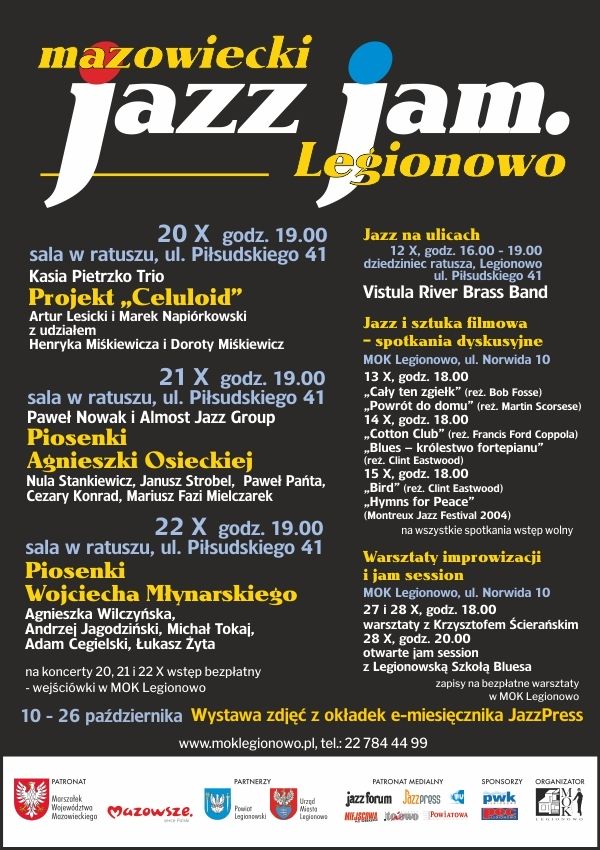 Plakat: II edycji festiwalu Jazz Jam. w Legionowie