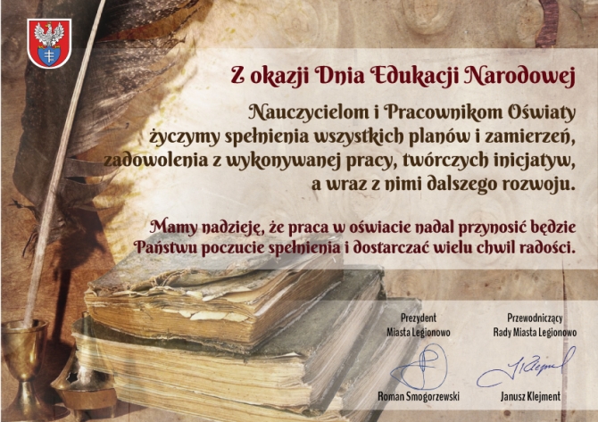 Życzenia z okazji Dnia Edukacji Narodowej