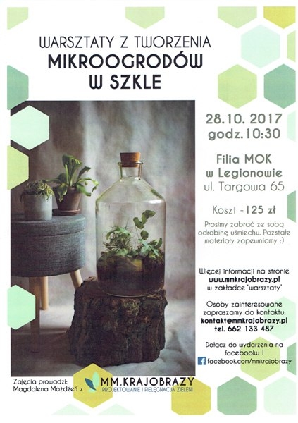 Plakat promujący Ogrody w Szkle