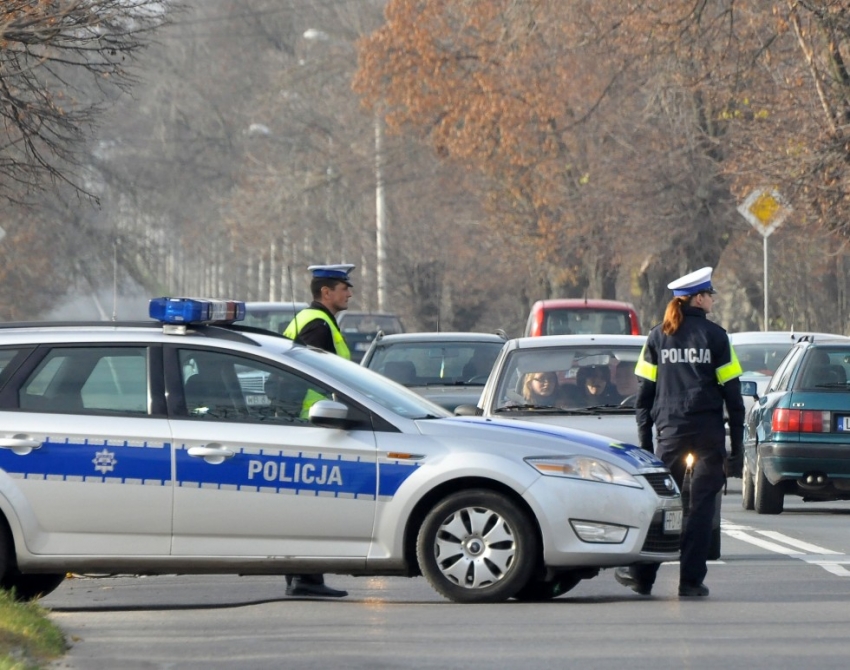 Policjanci podczas akcji 