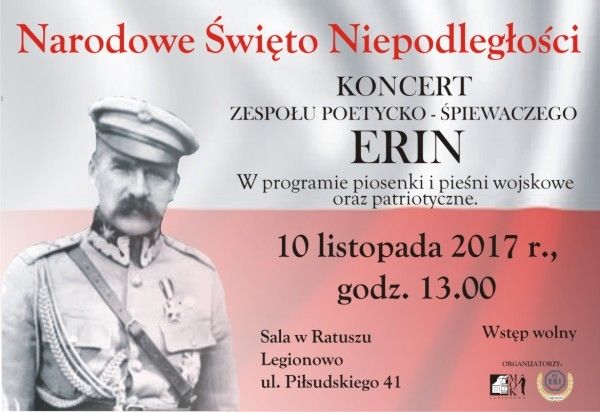 Koncert zespołu ERIN z okazji Narodowego Święta Niepodległości