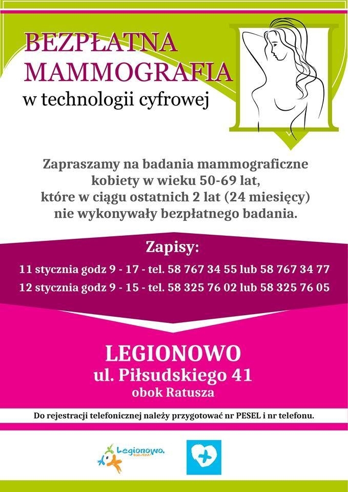 Plakat: Bezpłatna mammografia