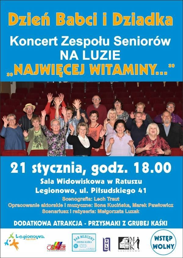 Plakat promujący Dzień Babci i Dziadka w Urzędzie