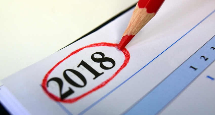 Kalendarz z datą 2018