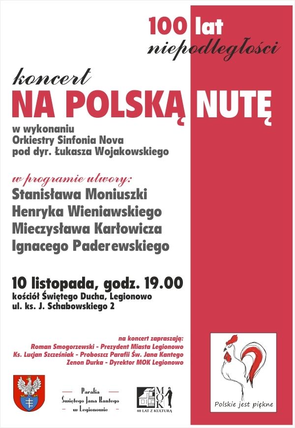 Na polską nutę koncert na stulecie niepodległości