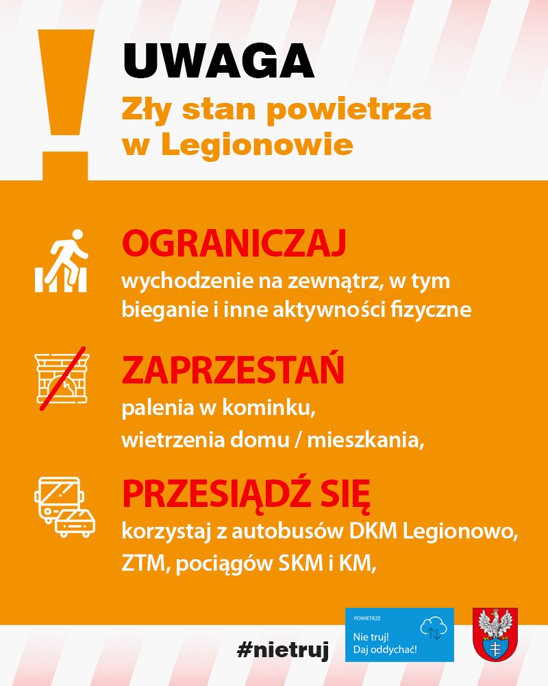 Uwaga zły stan powietrza