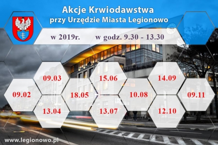 Akcja Krwiodawstwa przy legionowskim ratuszu