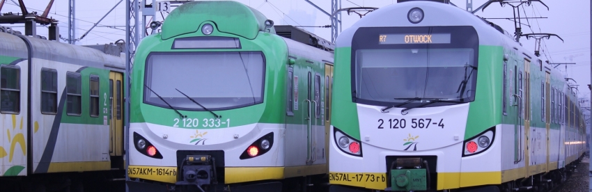 Zmiany w kursowaniu pociągów KM. Na zdjęciu pociągi: Otwock źródło zdjęcia: Koleje Mazowieckie