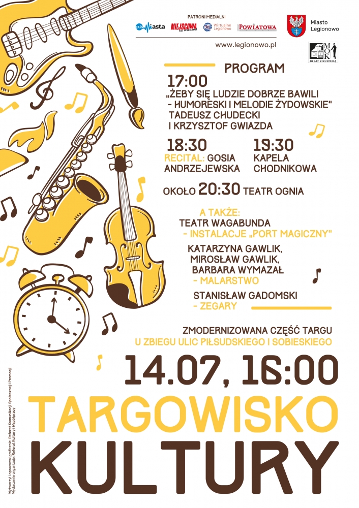 Plakat promujący otwarcie zmodernizowanej części targu