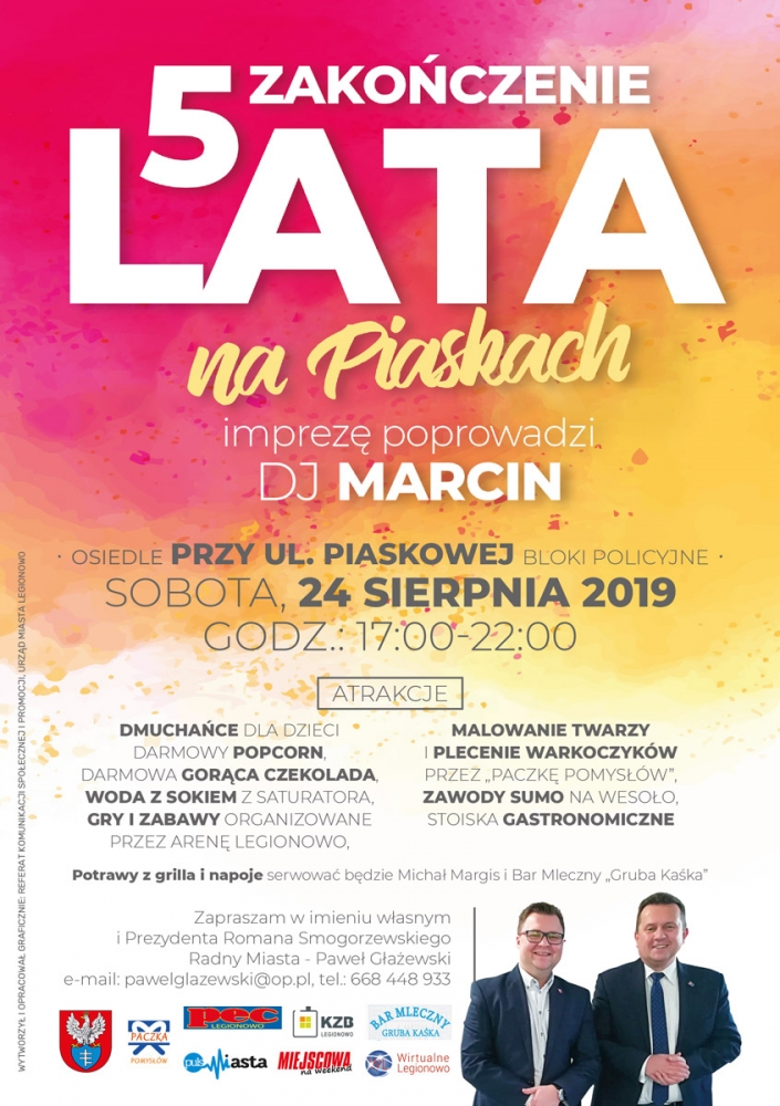 Plakat promocyjny 5. Zakończenia Lata na Piaskach