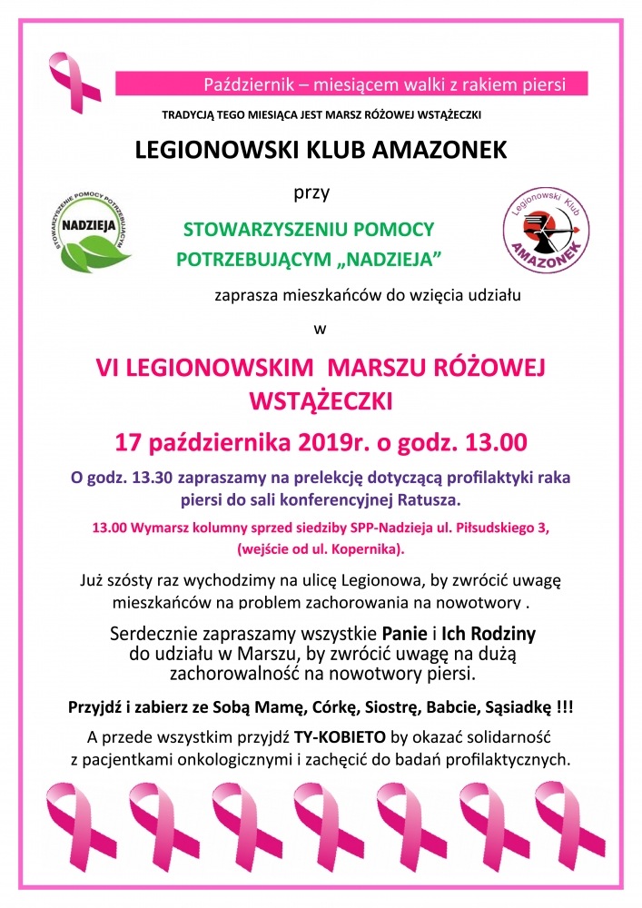 VI Legionowski Marsz Różowej Wstążki