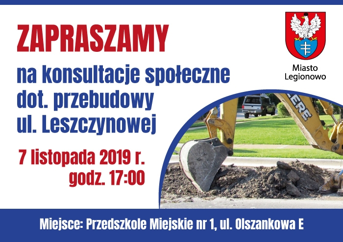 Konsultacje ws. przebudowy ul. Leszczynowej