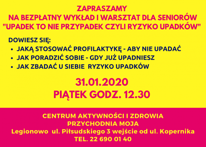 Grafika dotycząca zaproszenia dla seniorów na warsztaty