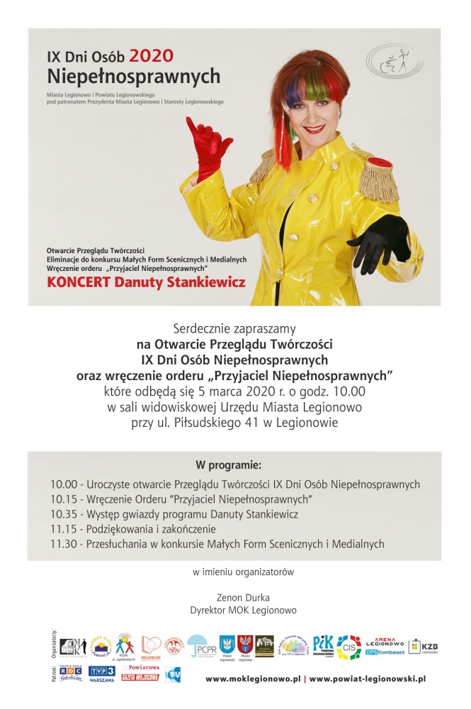 Plakat - przegląd i  Uroczyste otwarcie Dni Osób Niepełnosprawnych