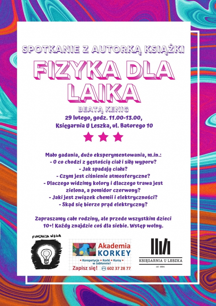 Plakat promujący spotkanie autorskie w Księgarni