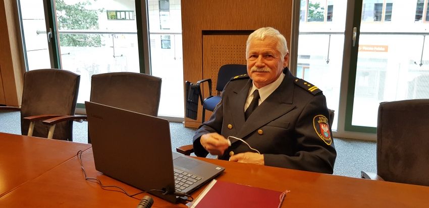 Na zdjęciu komendant Straży Miejskiej w Legionowie - Ryszard Gawkowski