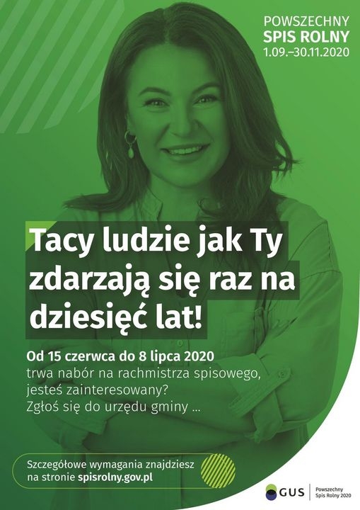 PLakat do spisu powszechnego. Tacy ludzie jak Ty zdarzają się raz na dziesięć lat
